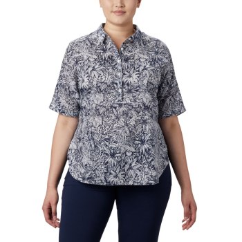 Columbia Ženske Košulje - PFG Sun Drifter 3/4 Sleeve Tunic Plus Size Tamnoplave | ASZX-06783